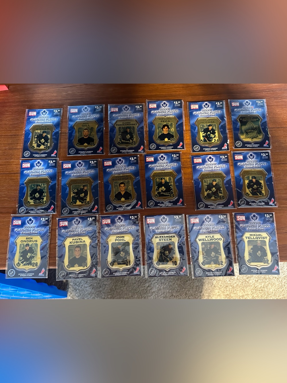 2006/2007 Toronto SUN Toronto Maple Leafs Platinum Collection - 18 cards